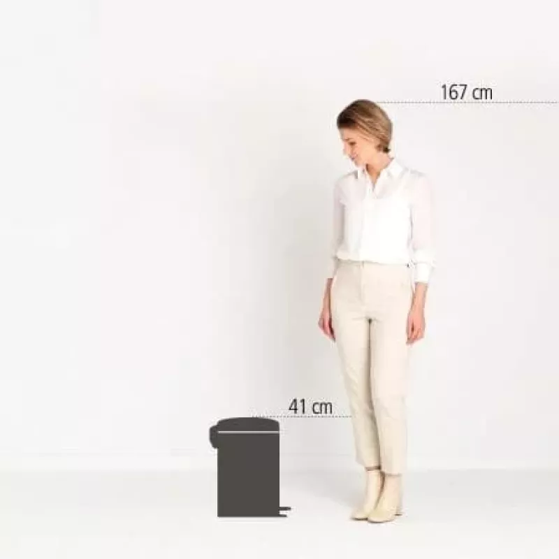 Brabantia NewIcon pedāļa atkritumu tvertne 12L matēts tērauds