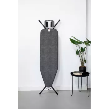 Brabantia gludināšanas dēļa pārvalks Denim Black, B izmērs, 124x38 cm, 8 mm pildījums
