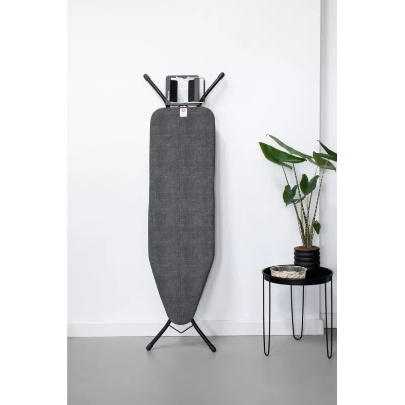 Brabantia gludināšanas dēļa pārvalks Denim Black, B izmērs, 124x38 cm, 8 mm pildījums