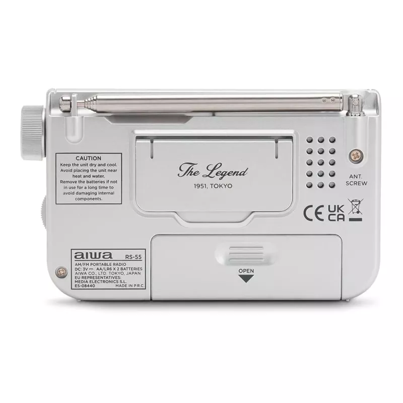 AIWA RS-55/SL pārnēsājams analogais AM/FM kabatas radio, pelēks