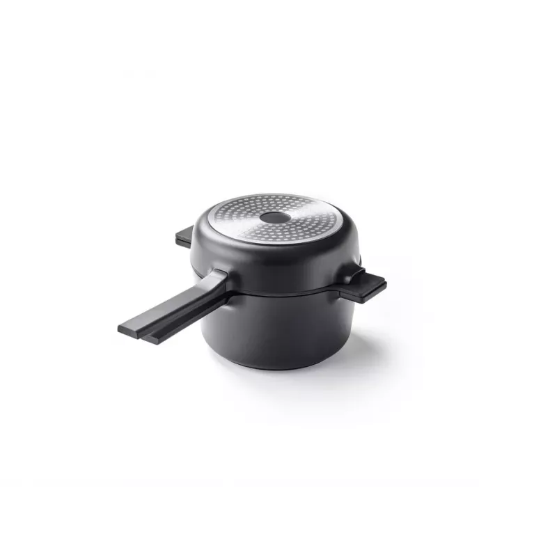 Brabantia All-in-One 5 daļu nerūsējošā tērauda katlu komplekts ar stikla vākiem, indukcijas saderīgs, sudraba