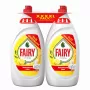 FAIRY citronu trauku mazgāšanas līdzeklis divu pudeļu komplekts, 2 x 1350 ml