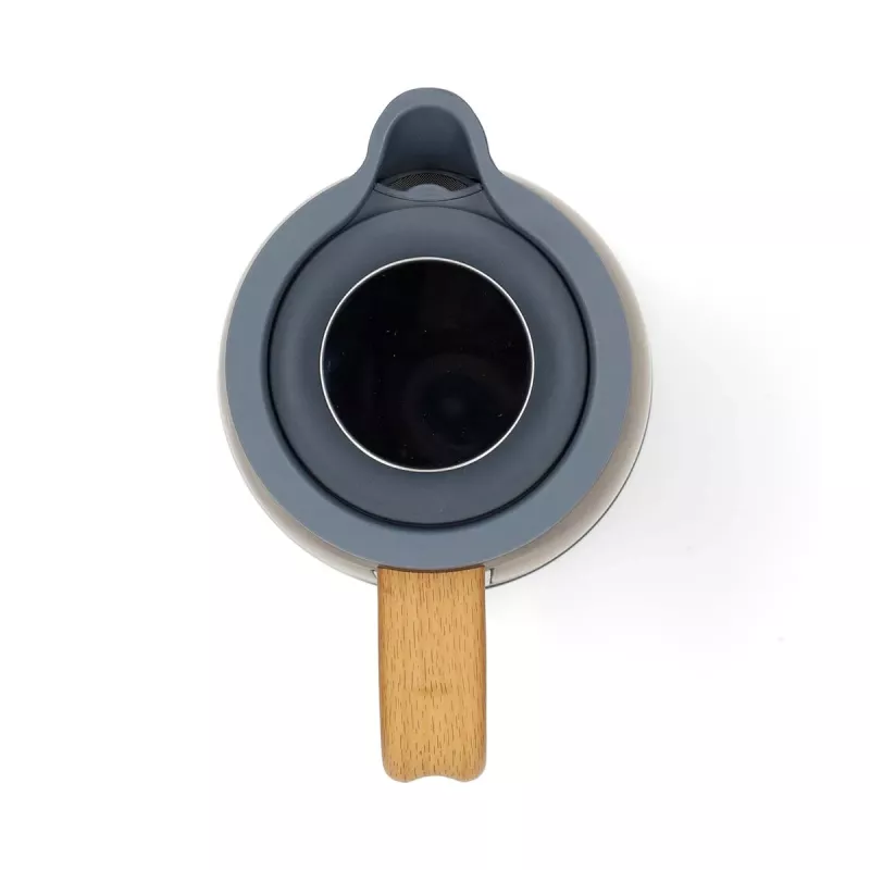 Gastronoma 18130006 elektriskā tējkanna, 1,7 L, 2200 W, nerūsējošais tērauds, melna, bezvadu, 360° pamatne