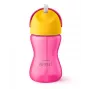 Philips Avent salmiņu krūzīte ar elastīgu salmiņu, 300 ml, 12m+, rozā
