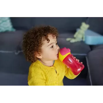 Philips Avent salmiņu krūzīte ar elastīgu salmiņu, 300 ml, 12m+, rozā
