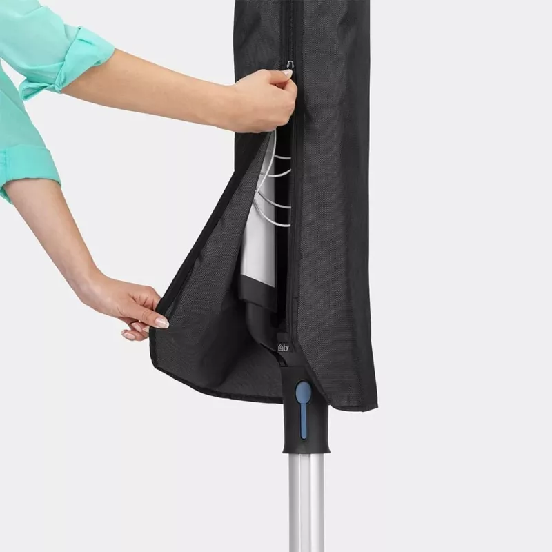 Brabantia rotējošais veļas žāvētājs Lift-O-Matic 50 m, metāliski pelēks