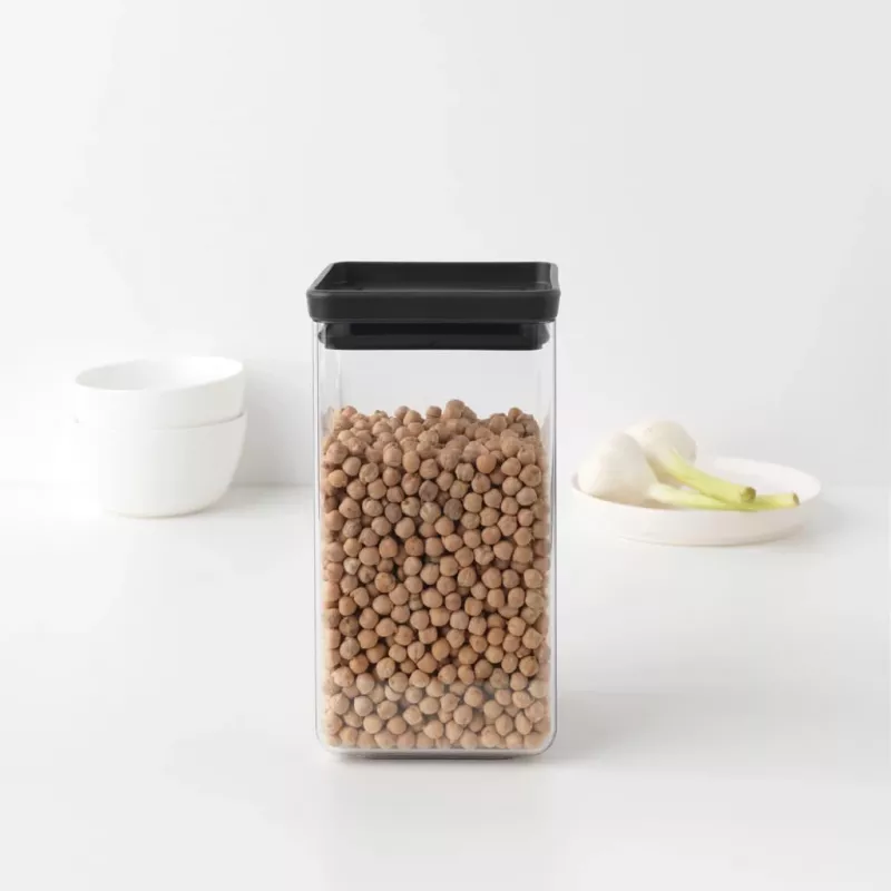 Brabantia Make & Take taisnstūra pārtikas uzglabāšanas trauks 1,6 L tumši pelēks