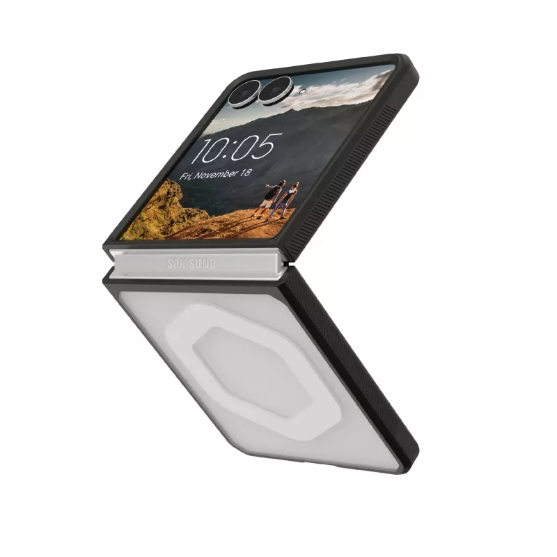 UAG Urban Armor Gear Mouve apvalks ar magnēta moduli Samsung Galaxy Z Flip5 — Ice (caurspīdīgs/melns) 214561114343