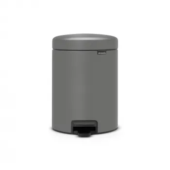 Brabantia NewIcon 5L pedāļa atkritumu tvertne, minerāli betona pelēka