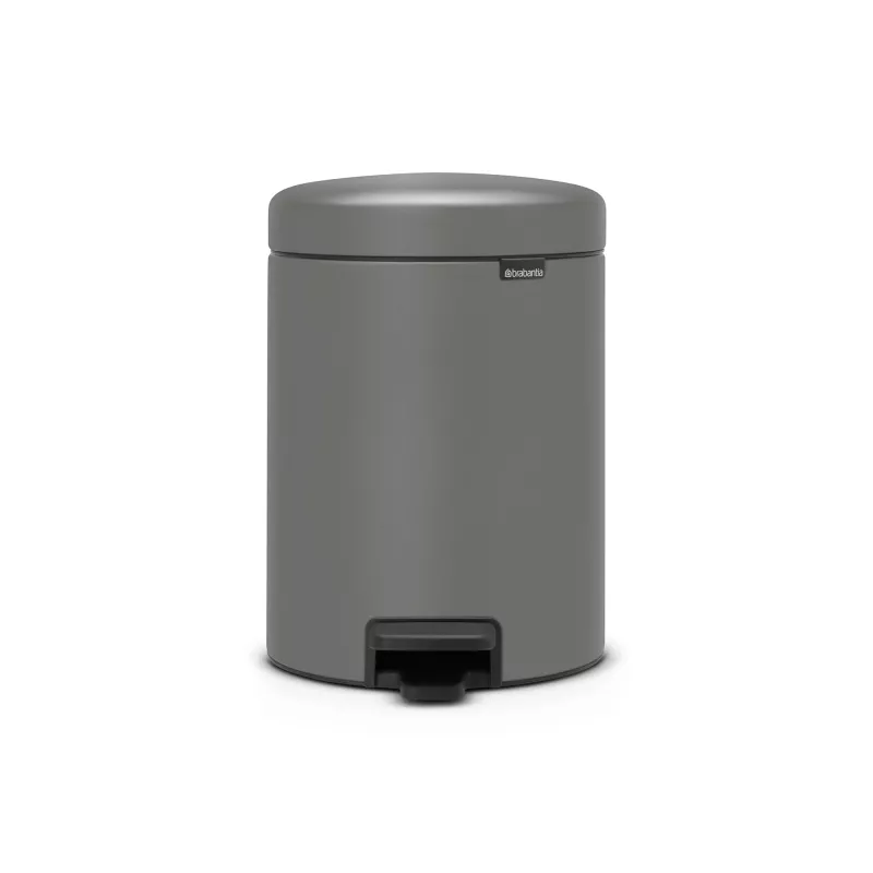 Brabantia NewIcon 5L pedāļa atkritumu tvertne, minerāli betona pelēka