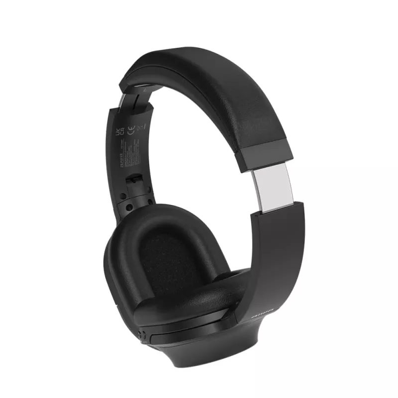 AIWA HST-220BT uz auss bezvadu Bluetooth austiņas, melnas