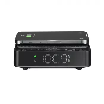 AIWA CR-30/BK digitālais modinātājs ar LED displeju, FM/PLL radio, melns
