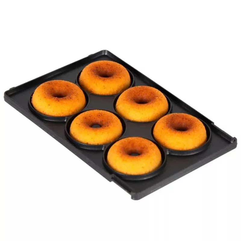 Trebs 6-in-1 uzkodu gatavotājs sarkans – vafeles, sviestmaizes, grils, virtulis, poffertjes, kūciņas