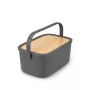 Brabantia Roll Top maizes kaste, matēti tumši pelēka, 2 klaipu ietilpība, tērauds