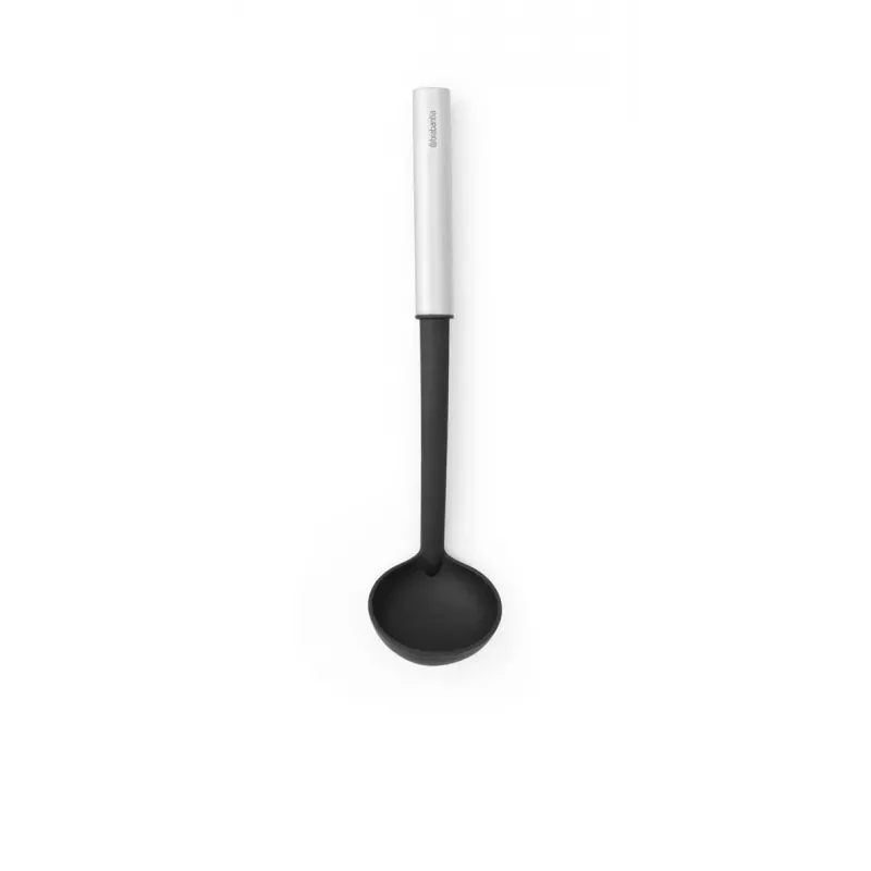 Brabantia Essential Line pretpielīpošs mērcei kauss, melna neilona galva, nerūsējošā tērauda rokturis, 335 mm