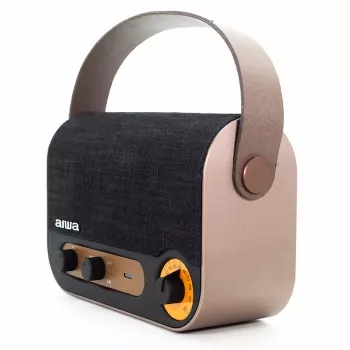 AIWA RBTU-600 pārnēsājams Bluetooth radio ar FM, USB, AUX-in, MicroSD, uzlādējamu akumulatoru