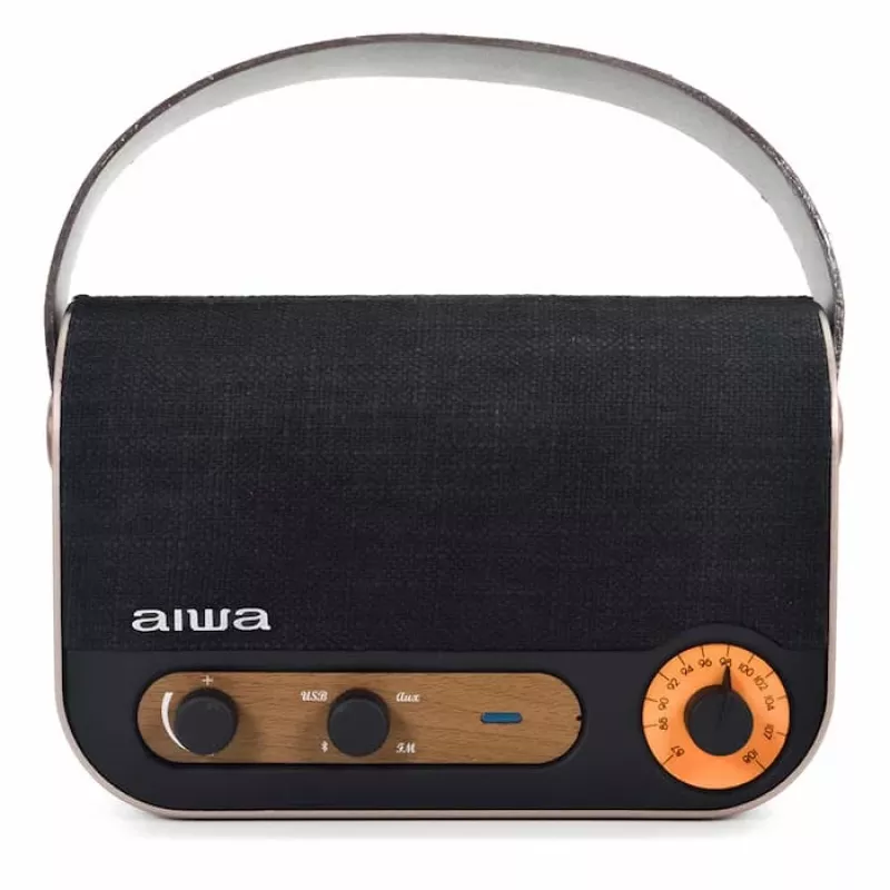 AIWA RBTU-600 pārnēsājams Bluetooth radio ar FM, USB, AUX-in, MicroSD, uzlādējamu akumulatoru