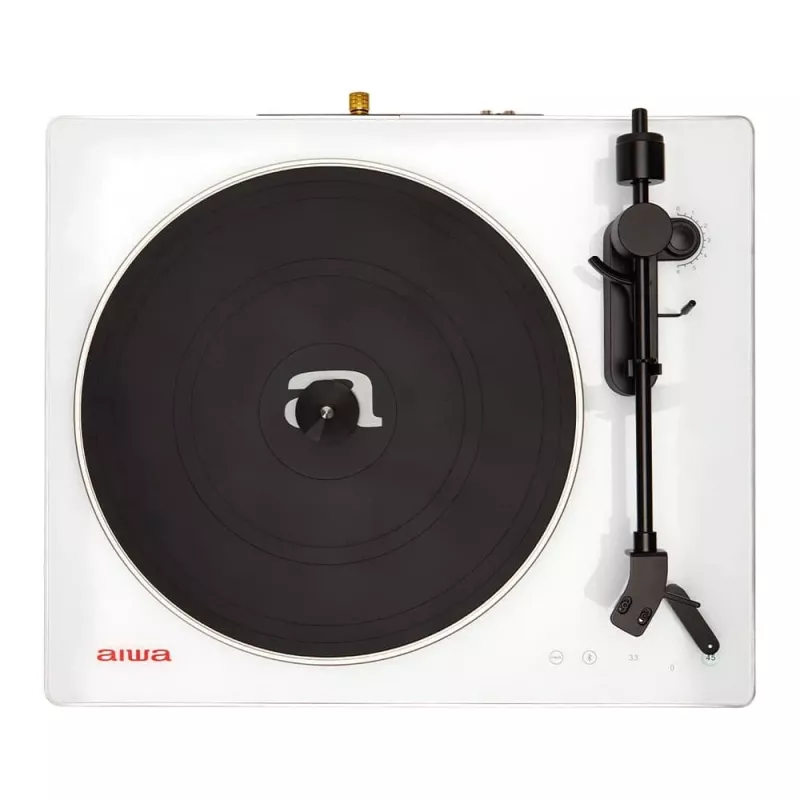 AIWA APX-680BT/WT Belt-Drive atskaņotājs ar Bluetooth, USB ierakstīšanu un PC savienojamību - Melns