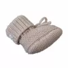 Lodger Slipper Folklore Merino vilnas mazuļu čības, bēšas, 0-6 mēneši