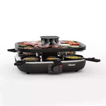 Tristar RA-2760 Rakleta grils ar 6 pannām, aktīvā ventilācija, melns
