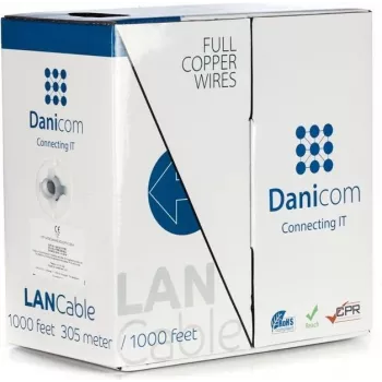 DSIT DANICOM CAT5E UTP 305m Solid Core LSZH (Eca) kabelis DC-UTP5E-305S-ECA