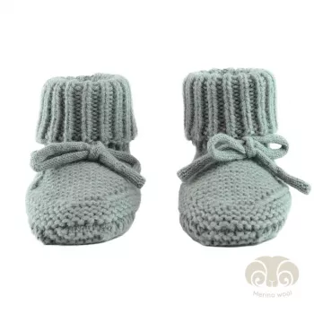 Lodger Slipper Folklore merino vilnas mazuļu čības, zīda, 0-6 mēneši