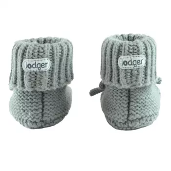 Lodger Slipper Folklore merino vilnas mazuļu čības, zīda, 0-6 mēneši