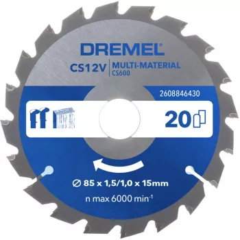 Dremel daudz materiālu ripzāģa asmens 85mm CS600 (2608846430)