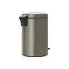 Brabantia NewIcon 12L pedāļa atkritumu tvertne, platīna