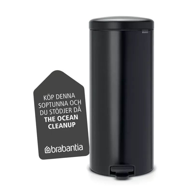 Brabantia NewIcon 30L pedāļa atkritumu tvertne matēti melna