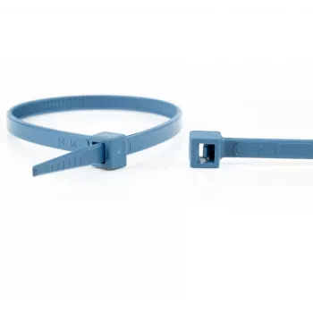 WKK 150126671 Metālu detektējams kabeļu savilcējs 200 x 4,8 mm Zils (100 gab.)