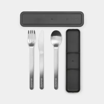 Brabantia Make & Take pārnēsājams galda piederumu komplekts, tumši pelēks