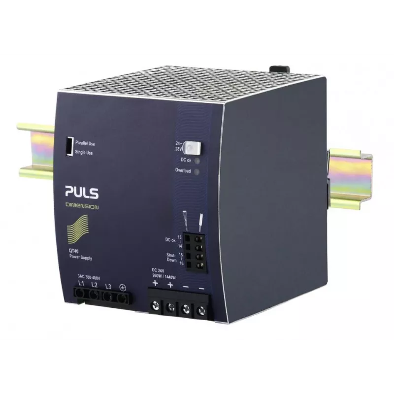 PULS DIMENSION QT40.241 DIN sliedes barošanas bloks 24V DC 40A 960W 3 fāžu