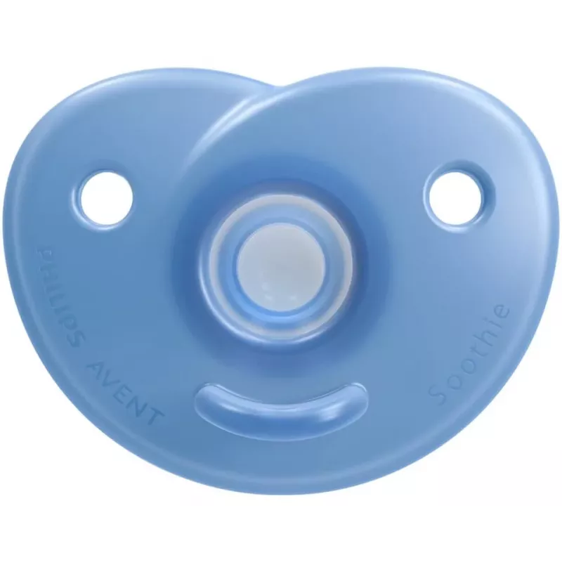 Philips Avent Soothie silikona knupis ar silikona vairogu, 0-6 mēneši, 2 gab.