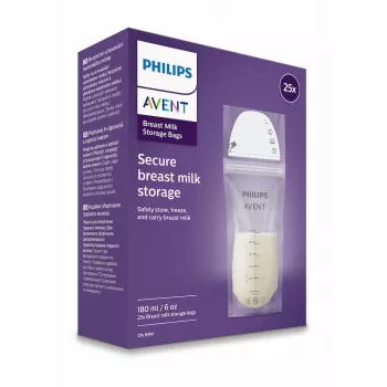 Philips AVENT krūts piena uzglabāšanas maisiņi 180 ml, 25 gab.
