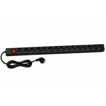 DSIT 15 kontaktligzdu vertikālā PDU ar zemējuma tapu (DS-15PDU-PE)