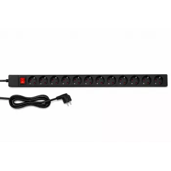 DSIT 15 kontaktligzdu vertikālā PDU ar zemējuma tapu (DS-15PDU-PE)