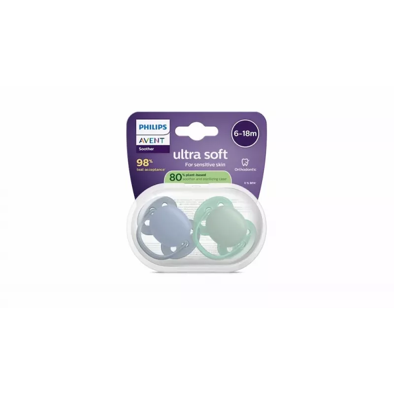 Philips Avent Ultra Soft māneklis 6-18 mēnešiem, 2 gab., zēnam