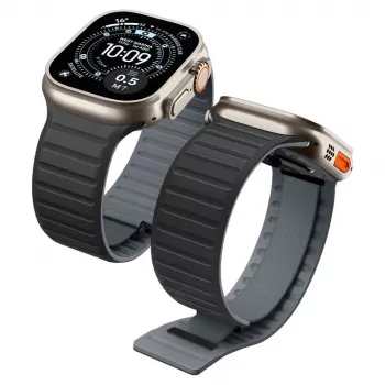 Spigen Athlex Air M pulksteņa siksniņa Apple Watch 44/45/46/49mm - melna/pelēka
