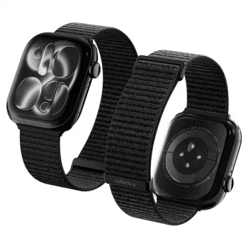 Spigen WBF01 siksniņa Apple Watch 8/9/10/11/SE/Ultra (44/45/46/49 mm), melna