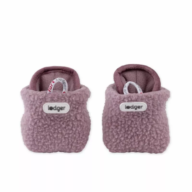 Lodger Slipper Teddy mazuļu čības, rožu, 0-3 mēneši, pretizslīdēšanas, flīsa, unisex