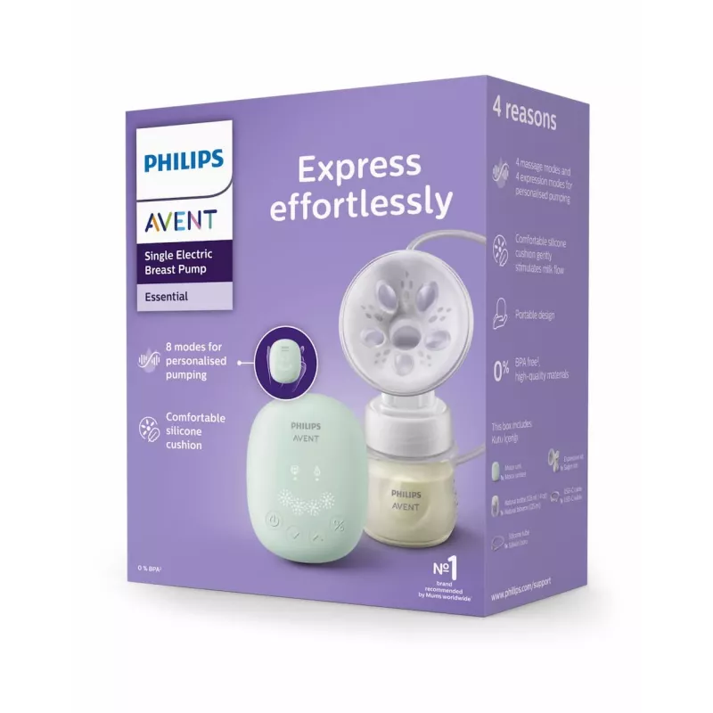 Philips Avent vienreizējā elektriskā krūts sūknēšanas ierīce ar 125ml pudelīti