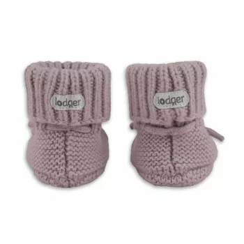 Lodger Slipper Merino vilnas zīdaiņu čības, rožu, 0-6 mēneši