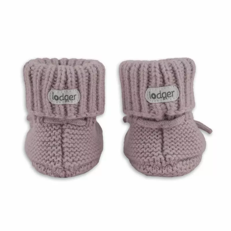 Lodger Slipper Merino vilnas zīdaiņu čības, rožu, 0-6 mēneši