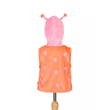Souza! Daisy mārītes bezpiedurkņu kostīma veste 2 gadus veciem bērniem, sarkana ar melniem punktiem, Velcro aizdare, CE sertificēta