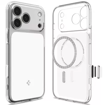 Spigen Ultra Hybrid T MagSafe apvalks iPhone 17 Pro / 18 Pro - spīdīgi balts