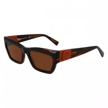 Longchamp LO763S-211 sieviešu saulesbrilles, Havana rāmis, brūns gradienta lēcas, 53mm
