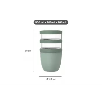 MEPAL Thermo Lunchpot Ellipse termoizolēts pārtikas trauks Nordic Sage 700 ml 107658094700