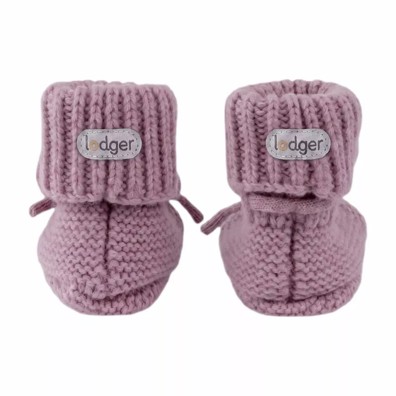 Lodger Slipper merino vilnas zīdaiņu čībiņas, gaiši violetas, 0-6 mēneši
