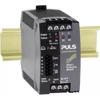 PULS DIMENSION PISA11.402 4 kanālu elektroniskais drošinātāja modulis 24V DC, 4x2A